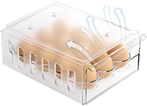 Refrigerator Egg Holder - Stackable 12/18 Egg Tray for Countertop