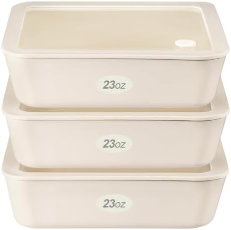 Urban Green 3 Pack 23oz Ceramic Coated Glass Containers