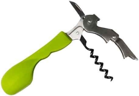 Capabunga Silicone Corkscrew Wine Opener - Green Ergonomic Cork Screw