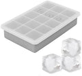 Tovolo Perfect Cube Ice Tray with Lid for Cocktails, Oyster Gray