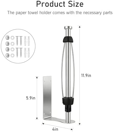 SetSail Silver Under Cabinet Paper Towel Holder