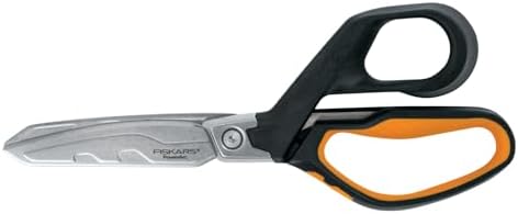 Fiskars PowerArc Heavy-Duty Scissors, Up to 30% More Power, Length