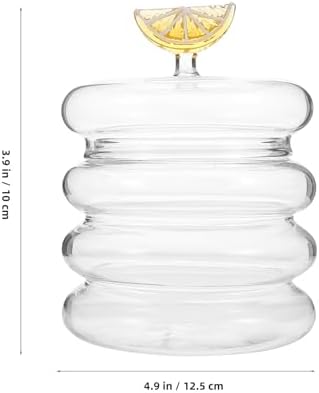 Glass Candy Dish with Lid, Glass Snack Jar and Sugar Bowl, Divided
