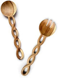Salt & York 13-Inch Acacia Wood Salad Servers, 2-Piece Handcrafted