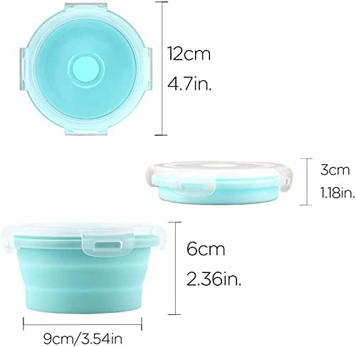 Luter 2 Pieces Collapsible Dog Bowls Silicone Food Water Travel