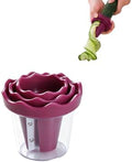 3D Handheld Spiral Vegetable Slicer, Rose Red