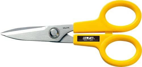 OLFA 5" Serrated Stainless Steel Scissors (SCS-1) - Aviation-Grade