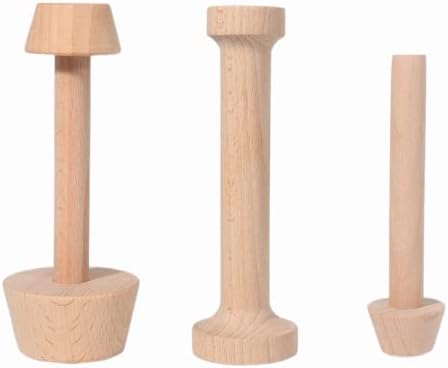 Wooden Tart Tamper Set, Double Side Pie Pastry Dough Tamper