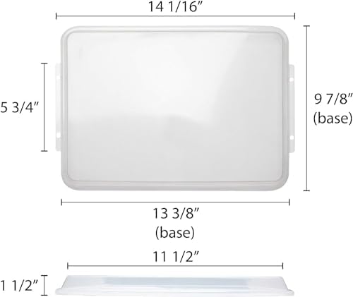 TrueCraftware- 1/4 Size Polypropylene Sheet Pan Cover Clear Color Set