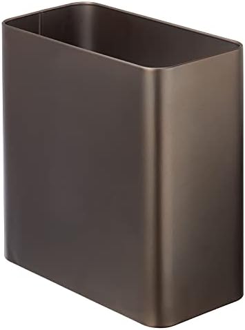 mDesign Stainless Steel Trash Can, 2.6 Gallon, Bronze