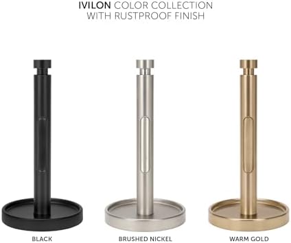 Ivilon Countertop Paper Towel Holder, Steel, Warm Gold