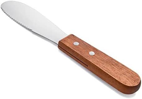 New Star Foodservice 43006 Wood Handle Butter Spreader, 7.5-Inch