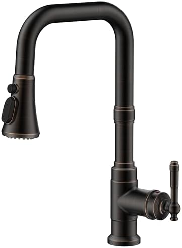 FORIOUS Vintage Kitchen Sink Faucet with Pull-Down Sprayer