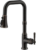 FORIOUS Vintage Kitchen Sink Faucet with Pull-Down Sprayer