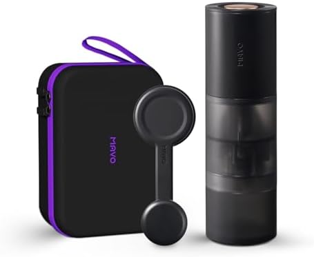AURORA Portable Rechargeable Electric Coffee Grinder, 140 Settings