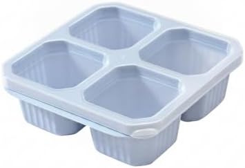 Home Organizers 4-Compartment Snack Box with Lid, Divided Dry Food