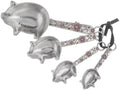Ganz 4-Piece Measuring Spoons Set, Farmhouse Pigs with Flowers