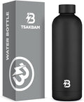 Stainless Steel Insulated Water Bottle no straw for Travel, Gym, 23oz