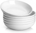 Y YHY Pasta Bowls Set of 6, High-Fired Porcelain White Salad Bowls