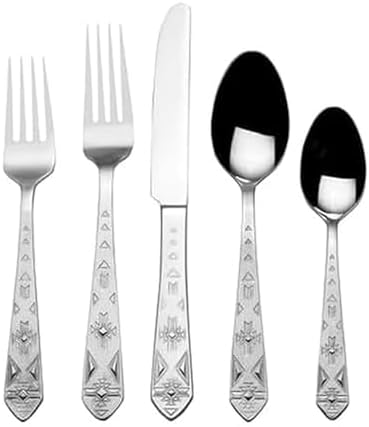 Towle Everyday Pueblo 20-Piece Stainless Steel Flatware Set, Service