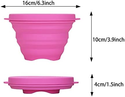 Silicone Collapsible Bowl with Lid Foldable Food Storage Bowls