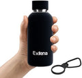 Exllena Small Water Bottle 12oz with Clip, Double Wall Stainless Steel