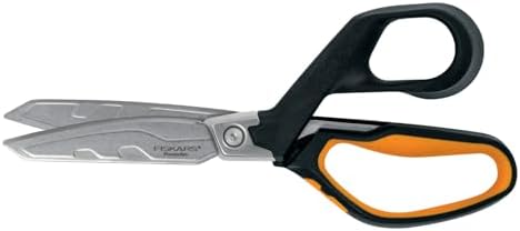 Fiskars PowerArc Heavy-Duty Scissors, Up to 30% More Power, Length