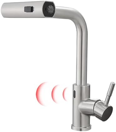 GIMILI Touchless Kitchen Sink Faucet, Pull-Down Sprayer, 15 Inch