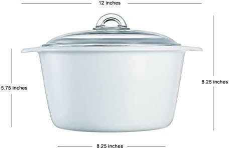 Luminarc Vitro Blooming Round Ceramic Casserole Dish With Lid, 5 Quart