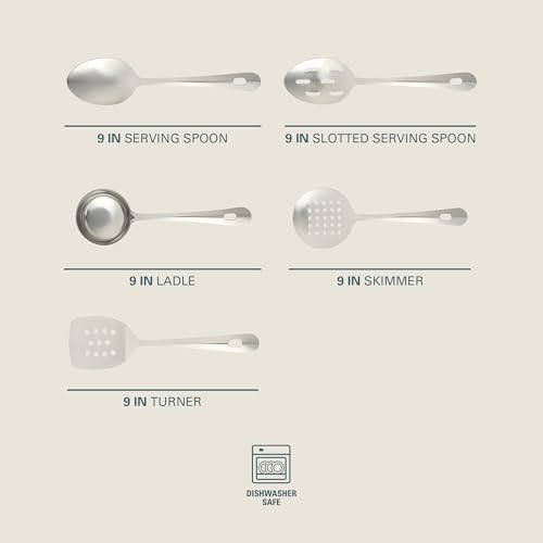 Gibson Home Landsworth 5-Piece Stainless Steel Serving Utensil Set