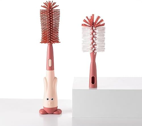 Silicone Baby Bottle Brush with Stand, Water Bottle Brush Cleaner Set