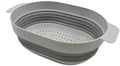 SAMMART 3L (0.8 gallon) Over The Sink Oval Colander (Grey, 1)