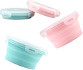 Luter 2 Pieces Collapsible Dog Bowls Silicone Food Water Travel