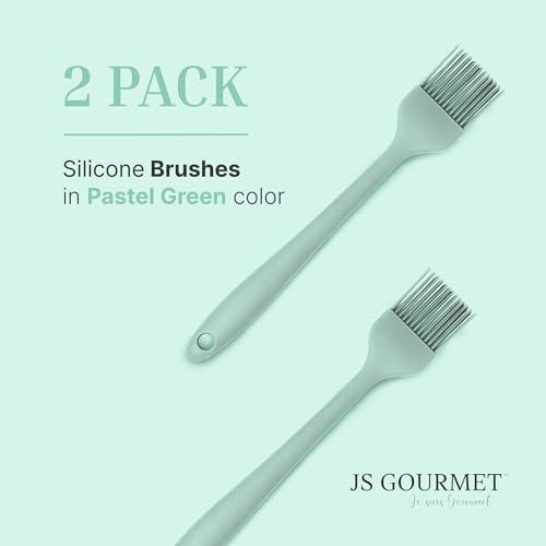 JS Gourmet Silicone Small Basting and Pastry Brush - Pastel Green