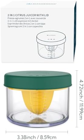 KITCHENDAO Citrus Juicer with Lid, 16OZ