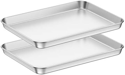 Baking Sheets 2 Pieces, Bastwe Cookie Sheets Set Stainless Steel
