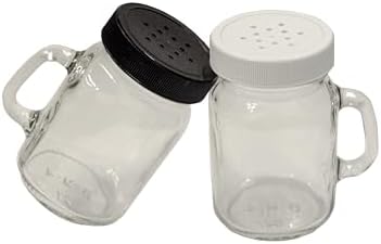 North Mountain Supply 4 Ounce Glass Mini Mug Mason Jars with Handles