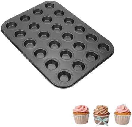 Mini Muffin Tray, 24 Cup Mini Cake Pan for Baking Nonstick Pudding