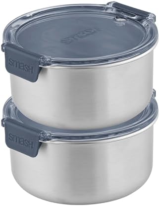 Smash Stainless Steel Snack Pots 300ml/10oz 2 Pack