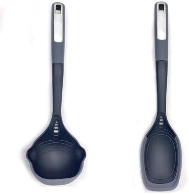 Kitchen Ladle Spoon Set, Heat-Resistant, with Measurement Marks