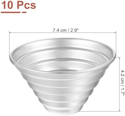 uxcell 10Pcs Metal Cake Pan Set, Aluminum Alloy Princess Doll Cake