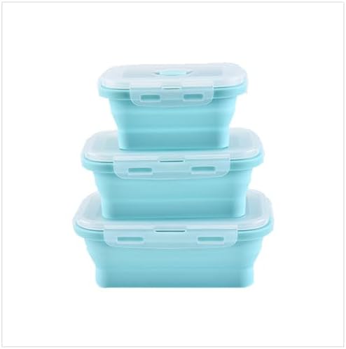 Collapsible Bowls, 3 Pcs Silicone Collapsible Storage Containers Sets