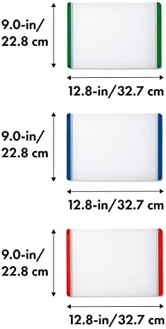 OXO Good Grips 3-Piece Plastic Everyday Cutting Board Set - Red, Green, Blue