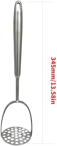 Potato Masher, 304 Stainless Steel with Ergonomic Handle, 13.5 inch