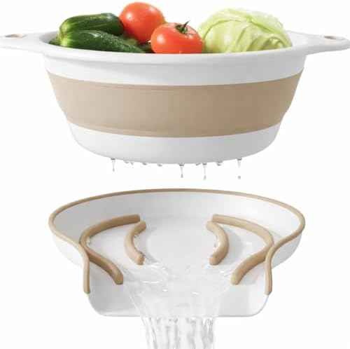 Gevoli 2-in-1 Large Collapsible Colander with Self-draining Base Set