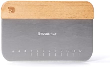 Bench Scraper & Chopper, Stainless Steel Dough Cutter with Wooden