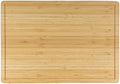 BambooMN Brown Large Natural Bamboo Cutting Board with Juice Groove
