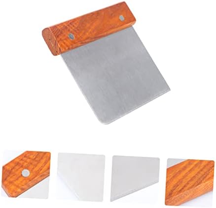 Stainless Steel Dough Cutter with Wood Handle Flour Scraper