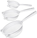 Skyley 3 Pcs Plastic Nylon Mesh Kefir Fine Strainer Set, 3 In, 4 In
