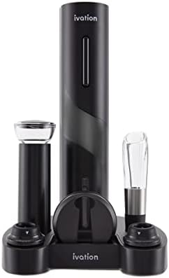 Ivation 7-Piece Wine Gift Set, Electric Opener, Aerator Pourer, Pump